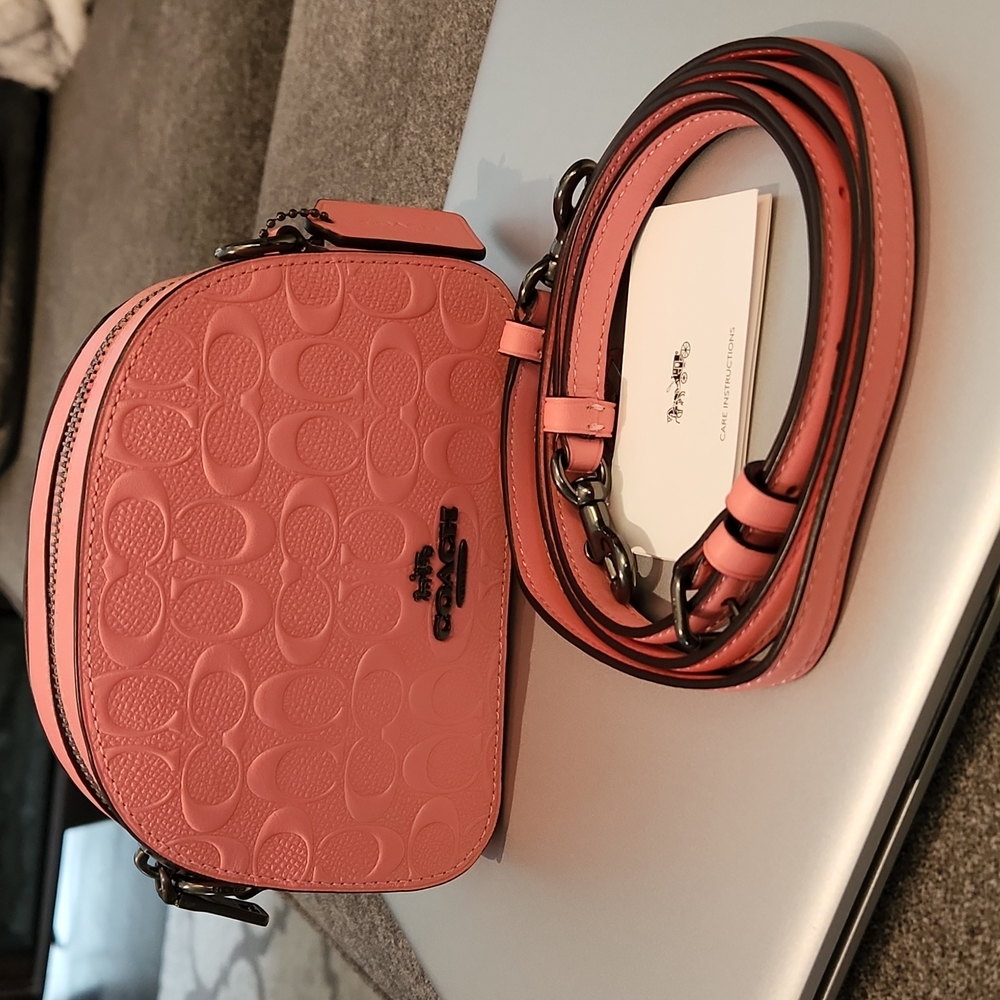 Coach Serena Cross Body Mini Bag Pink Lemonade / Coral NWOT Authentic Keytag